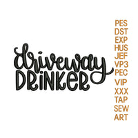 driveway drinker embroidery design, momy embroidery pattern,embroidery design K1428, instant download
