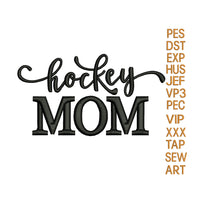 hockey mom embroidery design, mom embroidery pattern, mother embroidery designs,N1423