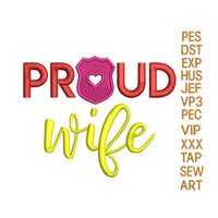 proud wife embroidery machine, wife embroidery pattern, wife embroidery designs,N1408