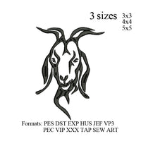 goat embroidery designs
