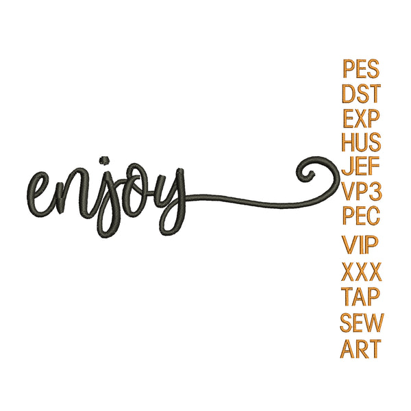 enjoy embroidery design, Enjoy embroidery pattern,embroidery designs N1396