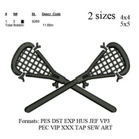 lacrosse logo embroidery machine . embroidery pattern . embroidery designs
