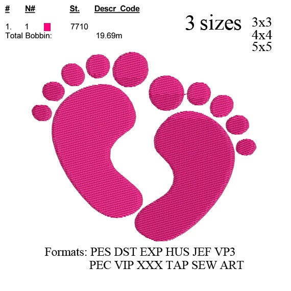 Baby feet embroidery design,Baby feet embroidery machine, embroidery pattern, embroidery designs N415