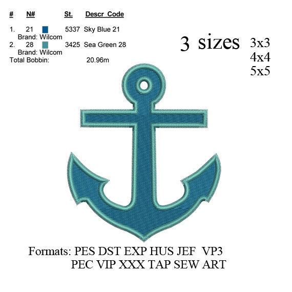 anchor embroidery design,anchor embroidery pattern,embroidery designs, sea embroidery design,sailor embroidery design N425