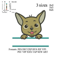 Split chihuahua dog embroidery design,chihuahua dog embroidery pattern, embroidery designs No 538
