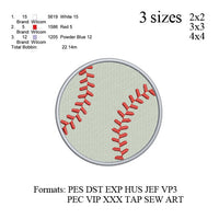 BaseBall embroidery design, embroidery machine. embroidery pattern . N549... 3 sizes