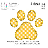paw print applique embroidery machine, embroidery pattern,embroidery designs, No 617 ... 3 sizes