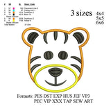Baby Tiger Applique Embroidery Design ,Baby Tiger Applique embroidery pattern No 598 ... 3 sizes