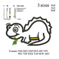 Cute dinosaur applique Embroidery Design,Dinosaur embroidery pattern N649