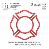 Firefighter Badge Applique Embroidery Design,Firefighter Badge embroidery pattern N652