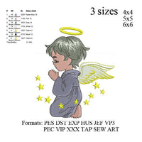 Angel embroidery Design, Angel embroidery pattern,embroidery angel No 677 .... 3 sizes