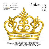 Princess crowns embroidery Designs, Crowns 10 designs, Tiara embroidery design, Princess Crown applique, Mini crown, tiara applique N703
