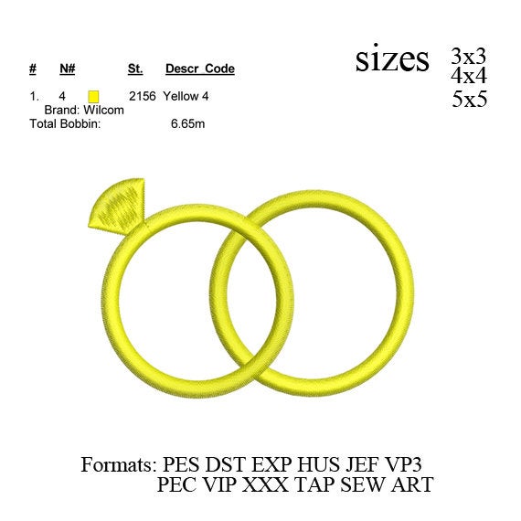 Wedding ring embroidery machine. embroidery pattern . embroidery designs No: 718