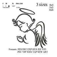 Angel Set embroidery design, 5 designs, angel embroidery pattern,embroidery angle, No 795 .... 3 sizes