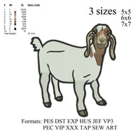 goat embroidery designs