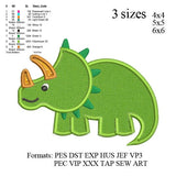 Dinosaur Applique Embroidery Design,Dinosaur embroidery pattern N830