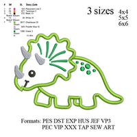 Dinosaur Applique Embroidery Design,Dinosaur embroidery pattern N832