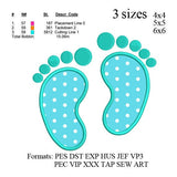 Baby Feet Applique machine,pacifier applique embroidery pattern, embroidery designs No 848