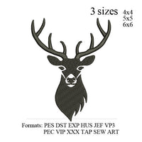 Deer embroidery machine, Deer embroidery design, Deer head, embroidery designs N879