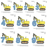 Set of Cranes numbers birthday applique Embroidery designs ,10 Crane Applique embroidery designs, k919 , instant download
