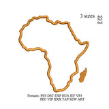 Africa Continent Applique Embroidery Design,Africa Continent Applique embroidery pattern No 940... 3 sizes