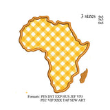 Africa Continent Applique Embroidery Design,Africa Continent Applique embroidery pattern No 940... 3 sizes