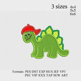 Dinosaur Boy Applique Embroidery Design,Dinosaur embroidery pattern N858