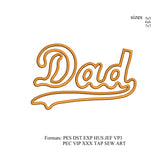 Dad applique embroidery design, Father's day love applique Embroidery Pattern, k958