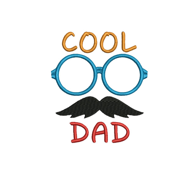 Cool Dad embroidery design, Father's day love embroidery Pattern, k959 ,instant download