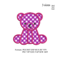 Little Bear Applique embroidery design,Little Bear Applique embroidery machine, k946 , instant download