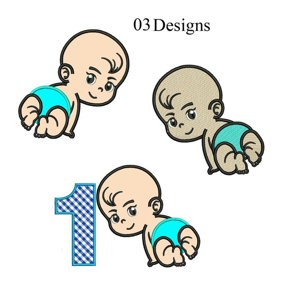 Baby set embroidery design, 3 Baby set embroidery machine, k952 , instant download