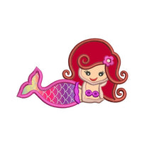 Cute Mermaid Applique embroidery design,Mermaid Applique embroidery machine, k822 ,mermaid embroidery design