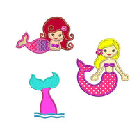 Mermaid Applique embroidery design,Mermaid embroidery design,cute Mermaid embroidery machine,Applique Mermaid, embroidery Mermaid,k1012