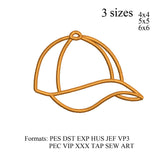 Baseball Hat applique embroidery design, DIGITAL DOWNLOAD N906 ... 3 sizes