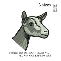 Nigerian Dwarf goat embroidery design,motif de broderie chevre, embroidery designs No 973 ...  3 sizes