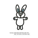 Bunny applique embroidery design,Stern bunny applique embroidery design, Stern bunny embroidery machine, k1027, instant download