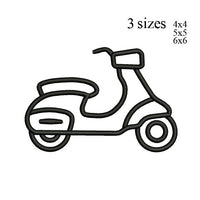 Motorcycle outline Embroidery design, MotorCycle Embroidery embroidery machine, k1031 , instant download