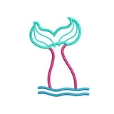 Mermaid tail Applique embroidery design,Cute Mermaid Applique embroidery machine,Mermaid embroidery k834 , instant download
