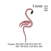 Flamingo outline embroidery machine,embroidery pattern, embroidery designs N925  instant download