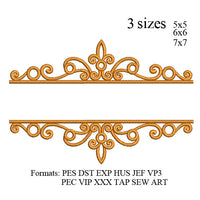 Decorative frame embroidery design, elegant royal frame embroidery machine,Frame embroidery pattern  k1136