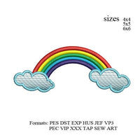 Rainbow embroidery design,Unicorn Rainbow embroidery pattern machine unicorn digitized k1182, instant download