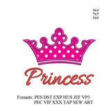 Princess Crown applique Embroidery design applique Crown embroidery pattern Princess tiara embroidery design , k1199