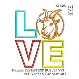 goat applique embroidery design,goat embroidery design,goat Applique embroidery pattern,applique goat,applique love,embroidery goat,No 3004
