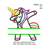 Applique Dabbing unicorn embroidery design,dabbing Unicorn embroidery design,unicorn embroidery pattern,applique unicorn design k1191