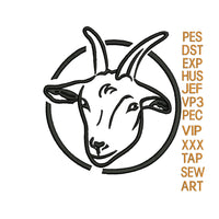 Goat embroidery design,Goat embroidery machine, Goat embroidery pattern,cute goat embroidery,goat applique k1225