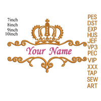 Mini crown embroidery design,tiara embroidery design,princess crown embroidery,Tiara crown embroidery,split crown embroidery name k1237