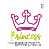 Princess Crown applique Embroidery design applique Crown embroidery pattern Princess tiara embroidery design , k1215