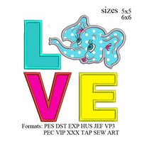 elephant applique embroidery design,elephant embroidery design,elephant Applique embroidery pattern,applique elephant,applique love,N3006