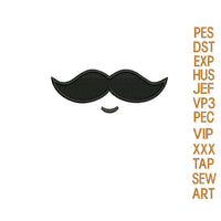Mustache face Mask embroidery design,Adults Kids,Mustache,Creative Mask embroidery,Mouth mask,Mustache embroidery pattern K1323