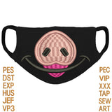 Piglet face embroidery Design,Bear face Mouth,Adults Kids,Piglet face,Creative Mask embroidery,Piglet face mask embroidery design,K1329